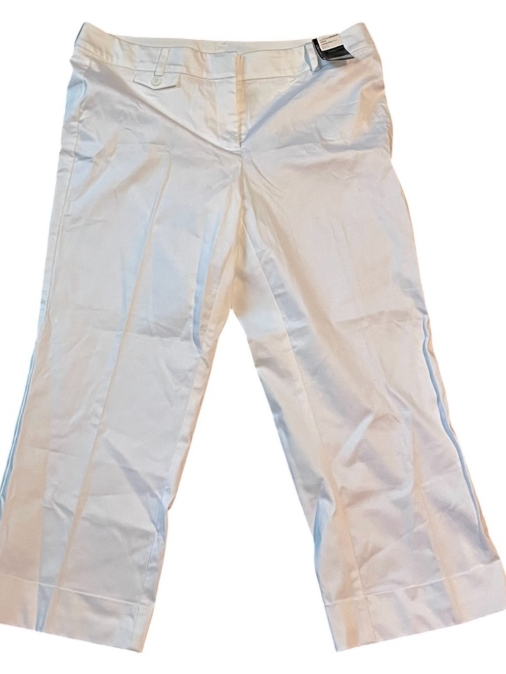 New York & Company White Cropped Jeans